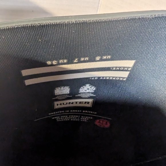 Hunter Grey Mid-Calf Rain Boots Bonus New Betsey Johnson Boot Shoe Liners - Picture 12 of 16